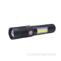 Giá tốt IP54 không thấm nước Main 3W XPE+ Side Cob Tiện ích Đèn pin tốt nhất trong Thế giới Đêm Hunting Torch Light